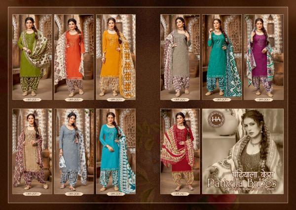 Harshit Patiyala Babes 2 Designer Cotton Embroidery Dress Materials 